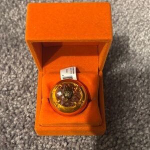 Orange Jewelry Box with Gold Ring